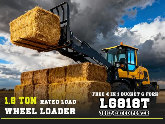 LG818T 1.8T Wheel Loader with 78HP Turbo Diesel Engine | UHI Machinery