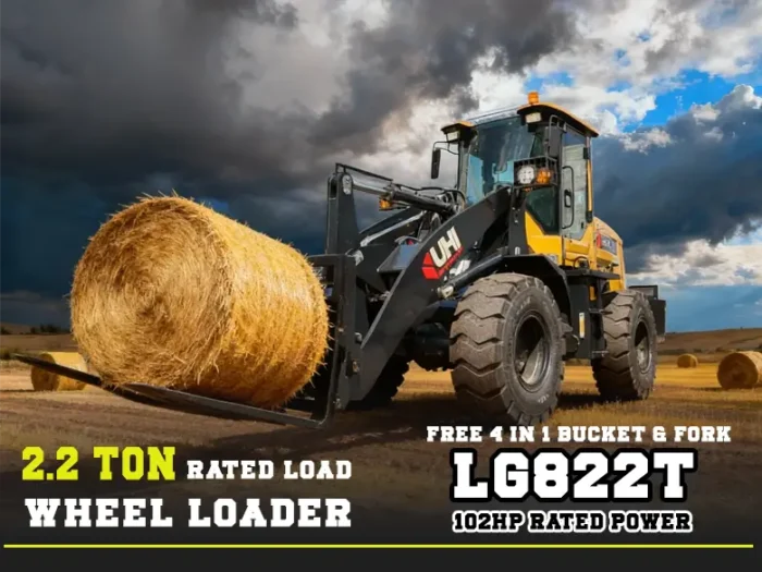 LG822T 2.2T Wheel Loader with 102HP Turbo Diesel Engine | UHI Machinery