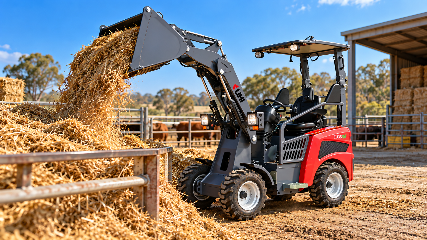 EU150 Electric Wheel Loader with 12kW DC Motor | UHI Machinery