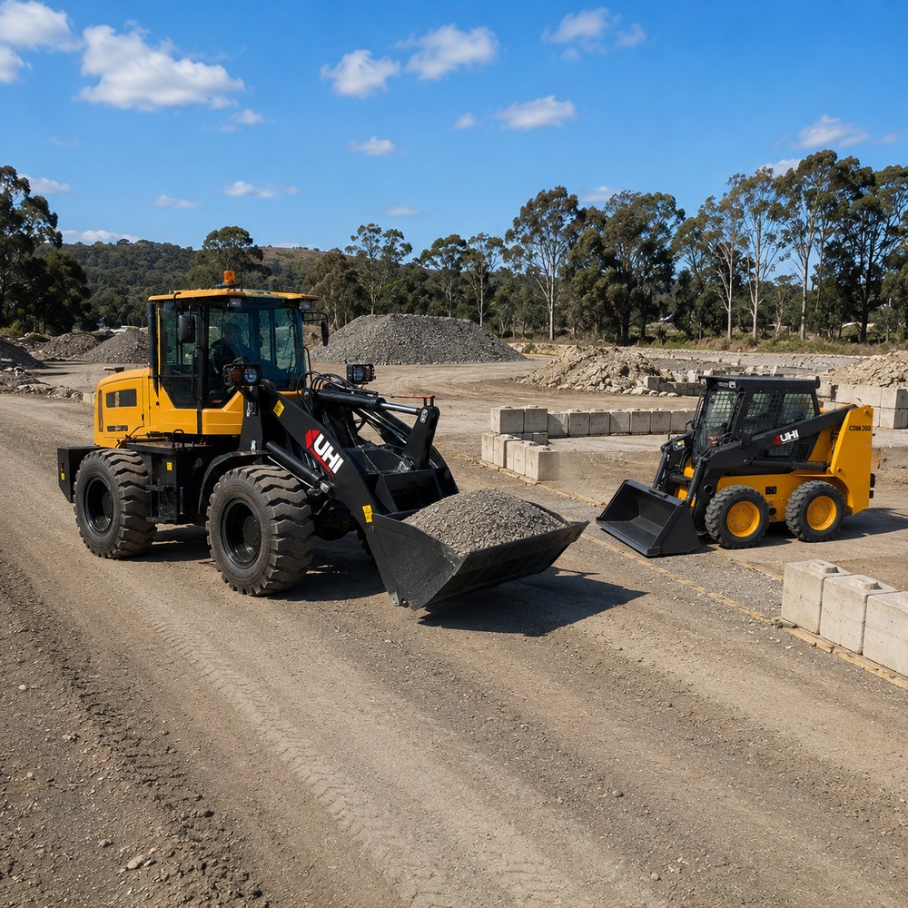 UHI wheel loader and skid steer loader comparison