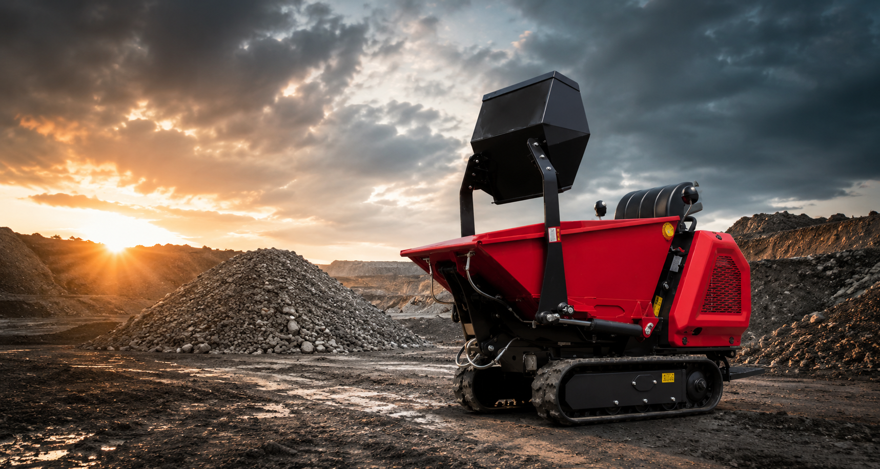 UHI self-loading mini dumper working on an Australian site