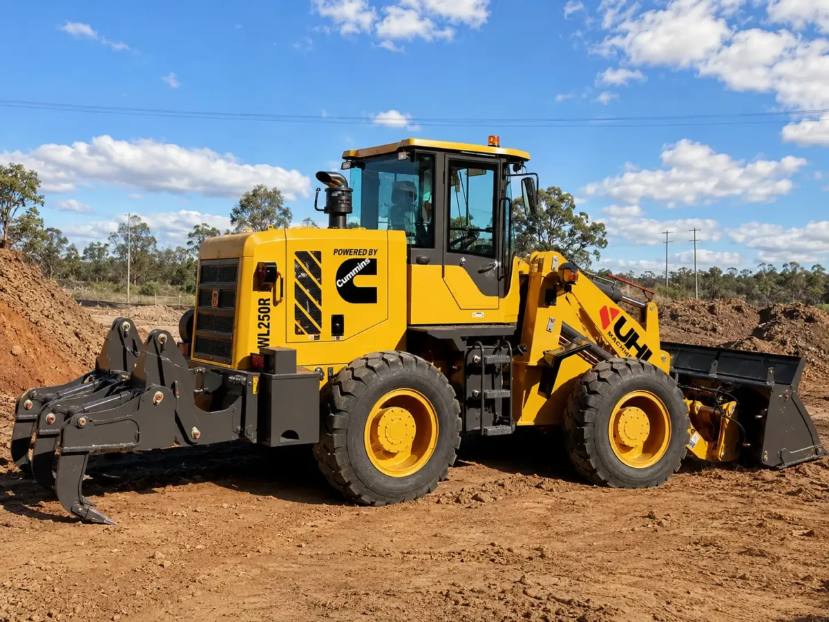 UWL250R 2.5T Wheel Loader with 100HP Cummins Engine | UHI Machinery