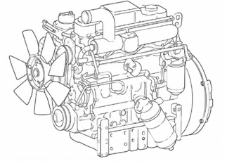 XinChai 4D35ZT engine illustration
