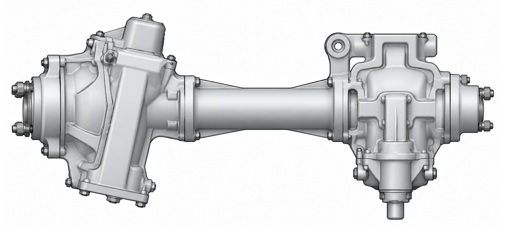Front axle and chassis illustration