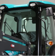 Panoramic cab glass and door detail
